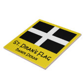 Flagge des hl. Piran Fliese (Seite)