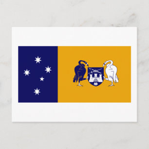 Flagge des Hoheitsgebiets Australiens der Hauptsta Postkarte