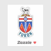 Flagge des Hoheitsgebiets von Yukon - Kanada Aufkleber (Blatt)