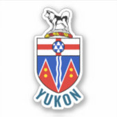 Flagge des Hoheitsgebiets von Yukon - Kanada Aufkleber (Vorderseite)