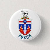Flagge des Hoheitsgebiets von Yukon - Kanada Button (Vorderseite)