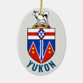 Flagge des Hoheitsgebiets von Yukon - Kanada Keramik Ornament (Vorne)
