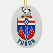 Flagge des Hoheitsgebiets von Yukon - Kanada Keramik Ornament (Hinten)