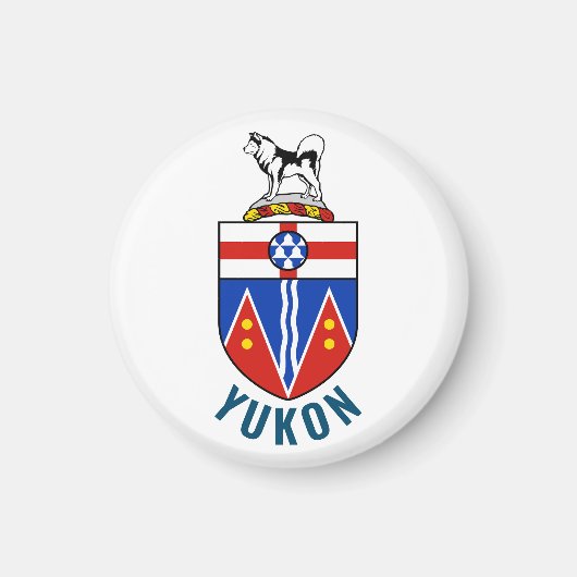 Flagge des Hoheitsgebiets von Yukon - Kanada Magnet (Vorne)