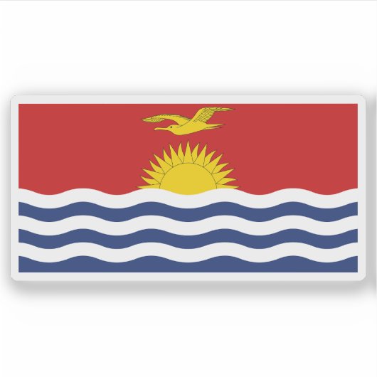 Flagge des I-Kiribati-Volkes, Mikronesien, Ozeanie Aufkleber (Vorderseite)