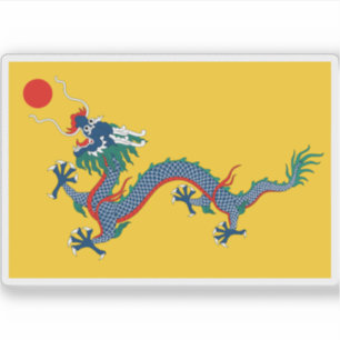 Flagge des Imperiums der China Aufkleber
