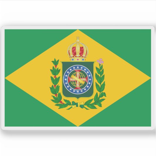 Flagge des Imperiums von Brasilien (1853-1889) Aufkleber (Vorderseite)