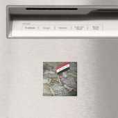 Flagge des Irak auf Karte Magnet (In Situ (Geschirrspüler))