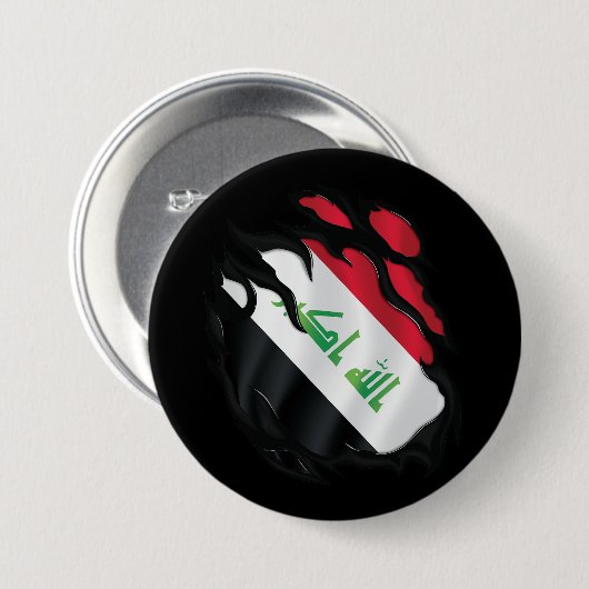 Flagge des Irak Button (Vorne & Hinten)