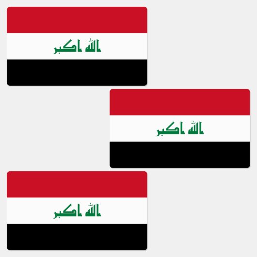 Flagge des Irak Etiketten (Gruppe)