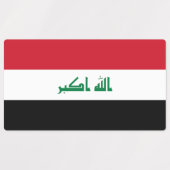 Flagge des Irak Etiketten (Design 1)