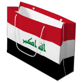 Flagge des Irak Große Geschenktüte (Vorderseite Schrägansicht)