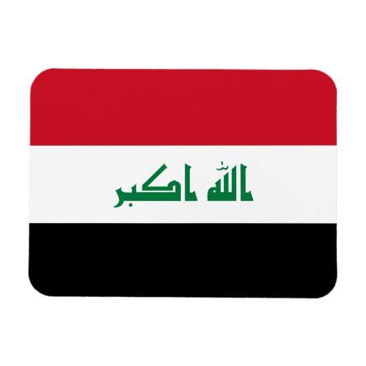 Flagge des Irak Magnet (Horizontal)
