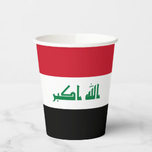 Flagge des Irak Pappbecher