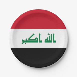 Flagge des Irak Pappteller