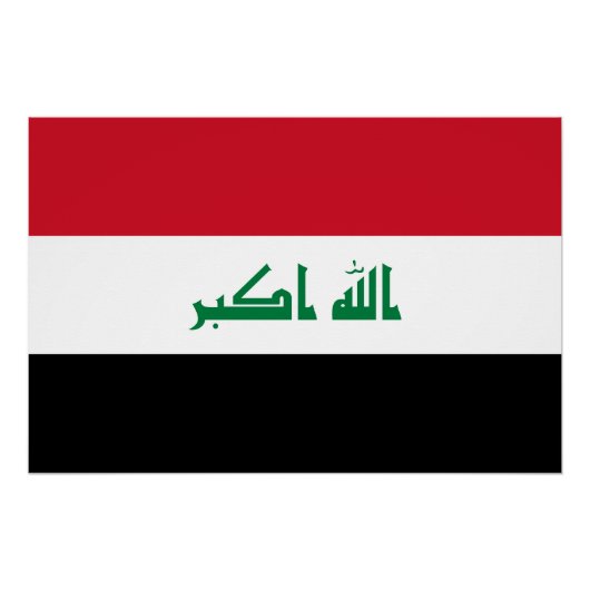 Flagge des Irak Poster (Vorderseite)