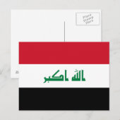 Flagge des Irak Postkarte (Vorne/Hinten)