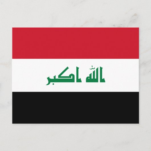 Flagge des Irak Postkarte (Vorderseite)