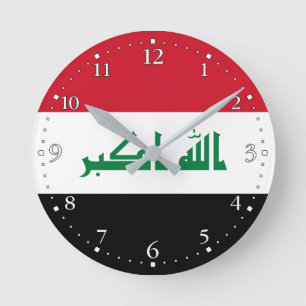 Flagge des Irak Runde Wanduhr