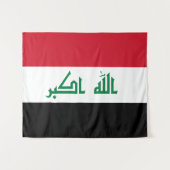 Flagge des Irak Wandteppich (Vorderseite (Horizontal))