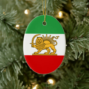 Flagge des Iran (1964–1980) Keramik Ornament