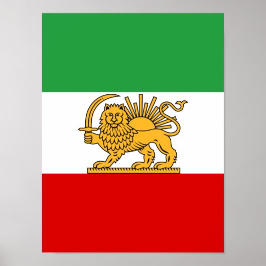 Flagge des Iran (1964–1980) Poster (Vorne)