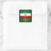 Flagge des Iran Apparel Quadratischer Aufkleber (Tasche)