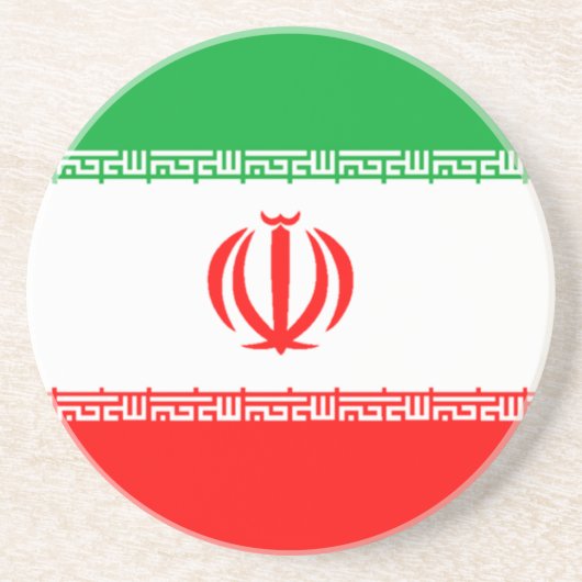 Flagge des Iran Getränkeuntersetzer (Vorne)