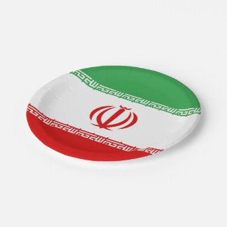 Flagge des Iran-Papiertafels Pappteller
