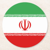 Flagge des Iran Runder Pappuntersetzer (Vorderseite)