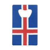 Flagge des isländischen Kreditkartenführers Geldbeutel Flaschenöffner (Vorderseite)