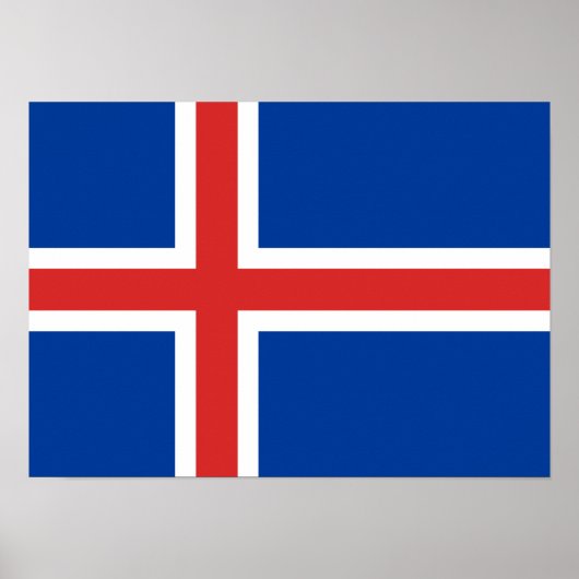 Flagge des isländischen Posters Poster (Vorne)