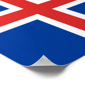 Flagge des isländischen Posters Poster (Ecke)