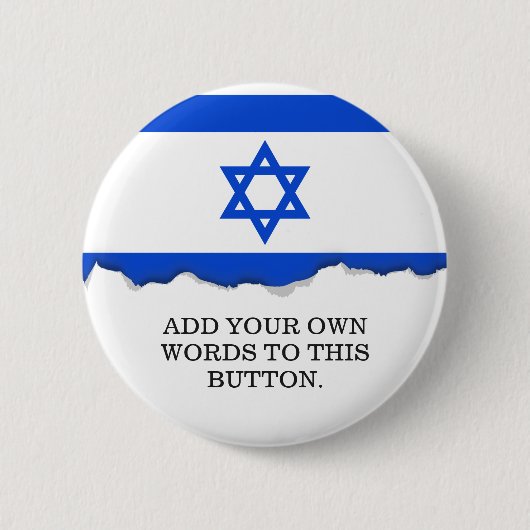 Flagge des Israelis Button (Vorderseite)