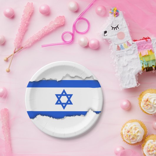 Flagge des Israelis Pappteller (Party)