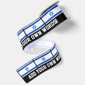 Flagge des Israelis Satinband (Rückseite)