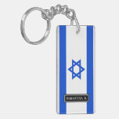 Flagge des Israelis Schlüsselanhänger (Vorderseite links)