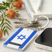 Flagge des Israelis Schlüsselanhänger (Vorderseite rechts)