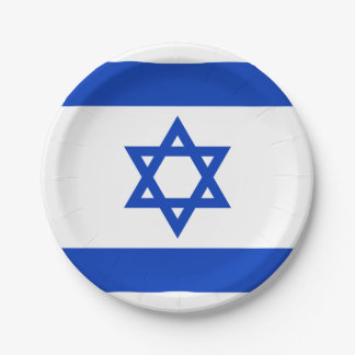 Flagge des israelischen Papiers Teller