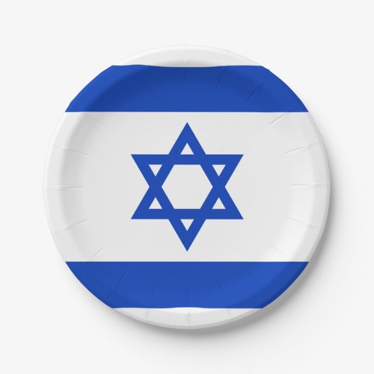 Flagge des israelischen Papiers Teller (Vorderseite)