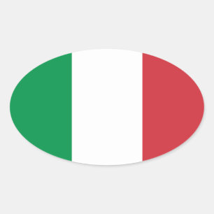 Flagge des Italien-Oval-Aufklebers Ovaler Aufkleber