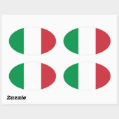 Flagge des Italien-Oval-Aufklebers Ovaler Aufkleber (Blatt)