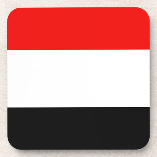Flagge des Jemen Untersetzer (Vorderseite)