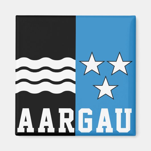 Flagge des Kantons Aargau Magnet (Vorne)