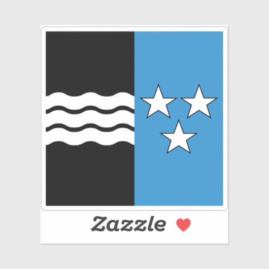 Flagge des Kantons Aargau, Schweiz Aufkleber (Blatt)