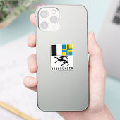 Flagge des Kantons Graubünden, Schweiz Aufkleber (Telefon)