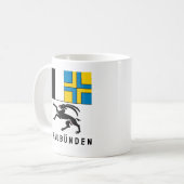 Flagge des Kantons Graubünden, Schweiz Kaffeetasse (Vorderseite Links)