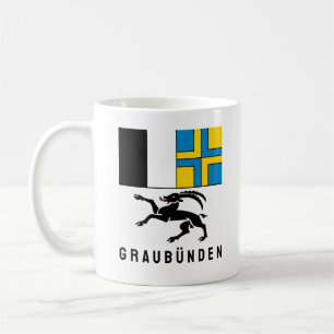 Flagge des Kantons Graubünden, Schweiz Kaffeetasse
