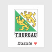 Flagge des Kantons Thurgau, Schweiz Aufkleber (Blatt)