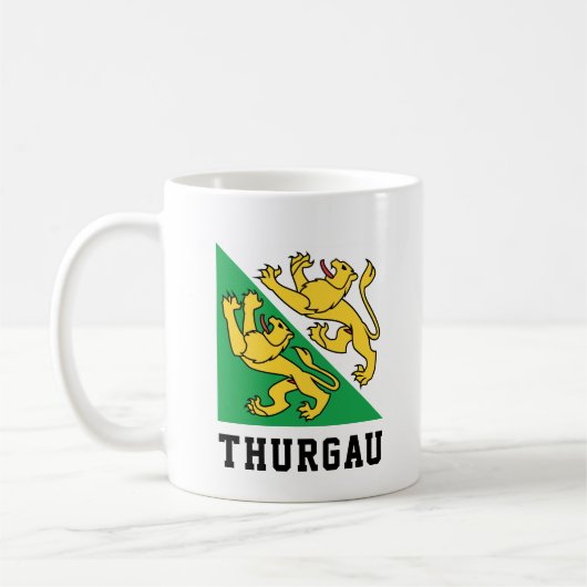 Flagge des Kantons Thurgau, Schweiz Kaffeetasse (Links)